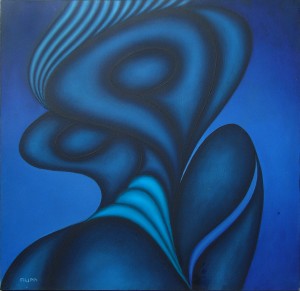 Modella - 1998 - 70x70 cm - olio su tela